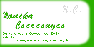 monika cseresnyes business card